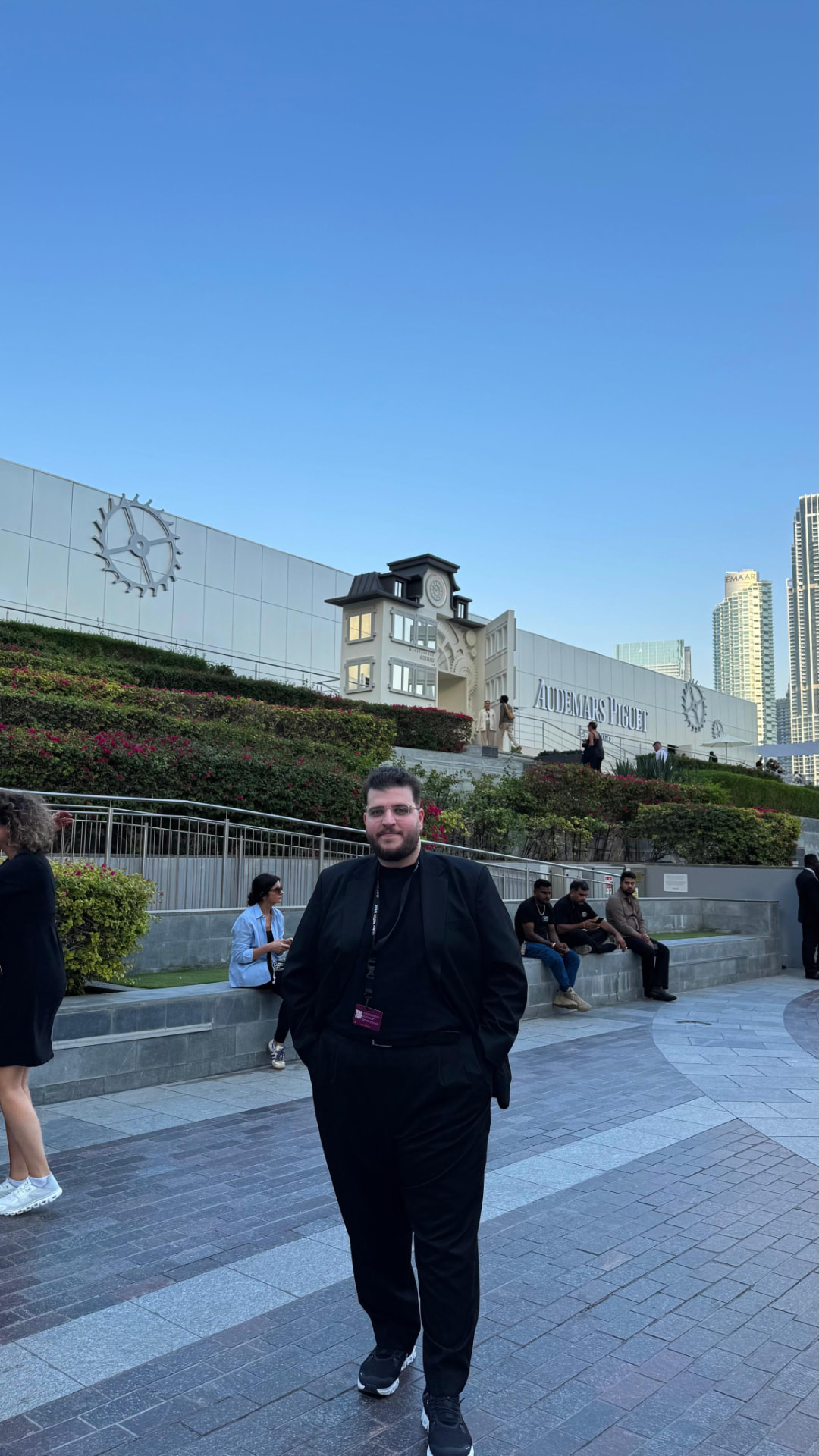 Ahmed Essa outside the Audemars Piguet pavilion