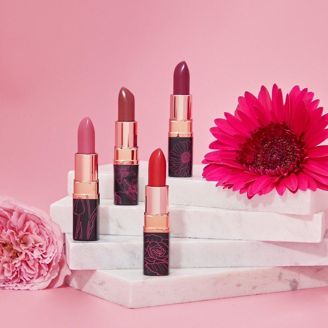 Flower Studio lipstick range on marble