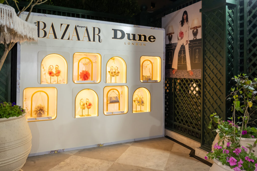Harper's Bazaar Arabia x Dune London event display wall