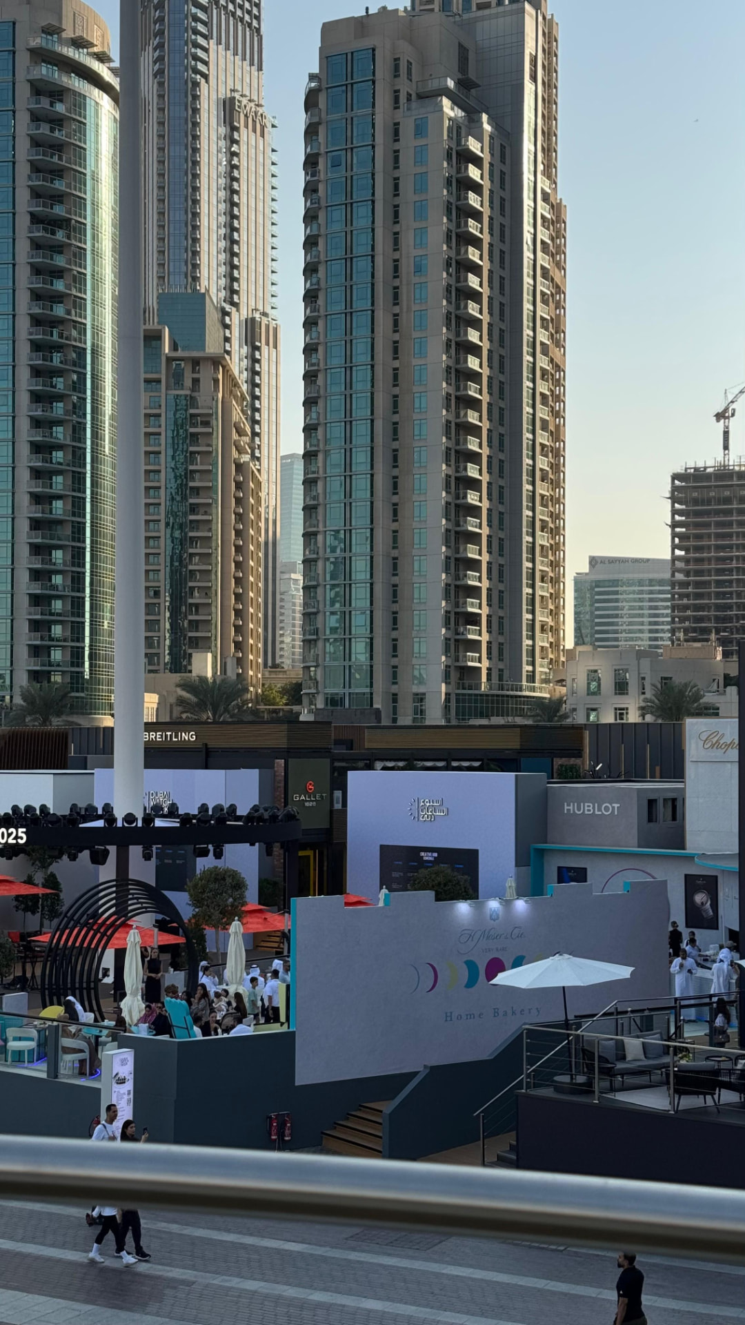 Dubai Watch Week 2025 brand pavilions in Downtown Dubai